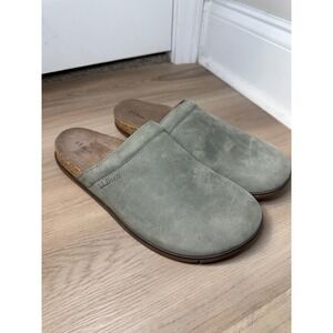 L.L. Bean Go Anywhere Clogs Women's Gray Green Suede size 10
